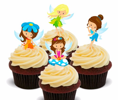 Fairies edible cupcake - fairies,