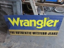 NICE WRANGLER THE AUTHENTIC WESTERN JEANS SIGN MANCAVE MEMORABILIA AMERICANA