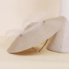 Champagne Straw Wide Brim Hat