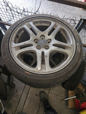 ALLOY WHEELS 17 GENUINE SUBARU IMPREZA GC8  CLASSIC STi WRX + GOOD TYRES