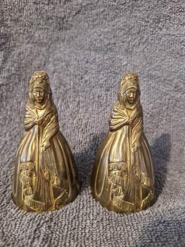 Pair vintage solid brass - of,