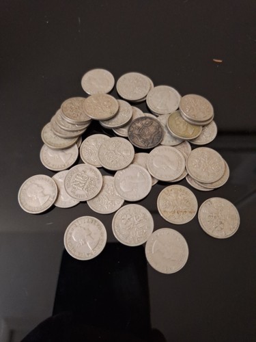 Six pence coins - six, job