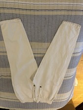 Zara Wide Leg White Linen Trousers Size Medium Excellent Condition