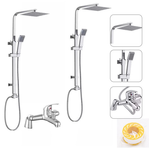 Shower kit twin head chrome - kit,