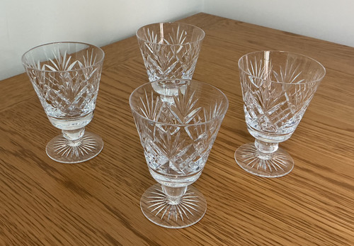 Crystal cut glass sherry - crystal, port