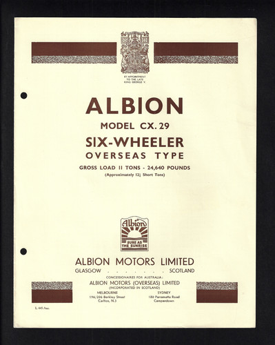 Albion model six wheeler - albion, cx.29