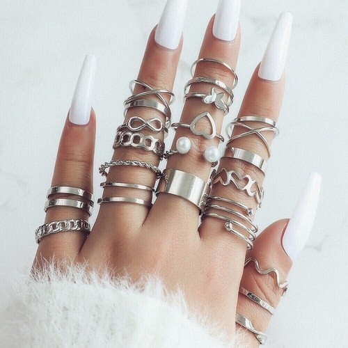 22pcs set women gold silver - 22pcs/set, gold/silver