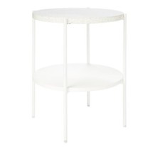 White Round Side Table with