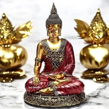 Thai Buddha Meditating Red &
