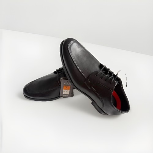 Black genuine leather - black,