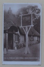 1 Vintage Postcard of The Cat And Fiddle, Near Christchurch, Dorset. RP.