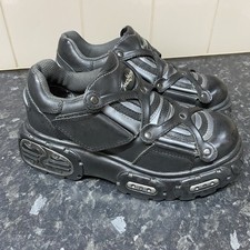 MadFish Goth boots Platform Gothic Chunky Shoes black UK size 6 EU 40