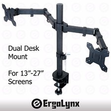 Double LCD Monitor Twin TV Arm