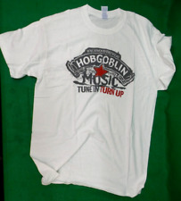 HOBGOBLIN Music Tune In Turn Up White Cotton Beer Promo Ale T Shirt  Size L NEW