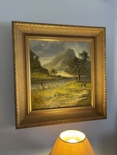 Antique Oil Landscape Painting. Oban, Scotland . W Byron 1910