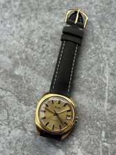 Avia Gold Plated Tonneau Shaped Mechanical Men’s Watch. Running New Strap. VGC