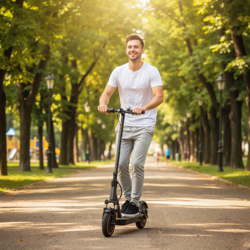 Folding electric scooter - folding, with