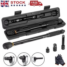 1/4" 1/2" 3/8" Square Drive Torque Wrench Ratchet 13.6-108.5Nm 10-80Ft-Lb 3 in 1