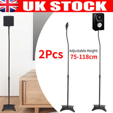 2x Universal Speaker Floor Stands Surround Sound, Satellite Speakers Adjustable 