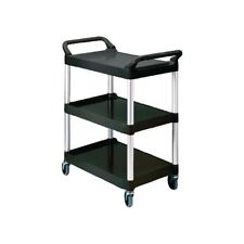 Rubbermaid Compact Utility Trolley Black 959X854X473mm Cleaning Storage