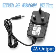 12V 2A Output DC UK Plug Power Supply Adaptor Transformer for LED Strips CCTV UK