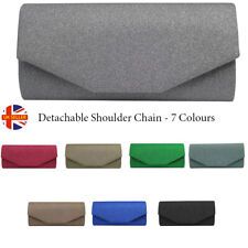 Womens Evening Clutch Bags Weddings Party Prom Purse Shoulder Chain Glitter UK