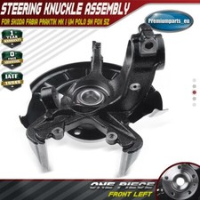 Steering Knuckle + Hub Bearing+Dust Shield Front Left for Skoda Fabia VW Polo 9N