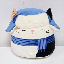 Cam The Cat With Blue Trapper Winter Hat And Scarf 8 Inch Squishmallow