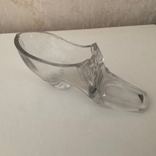 Vintage Sowerby clear glass shoe slipper