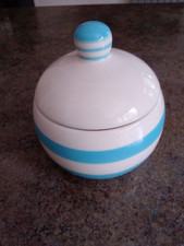 cornishware sugar bowl blue