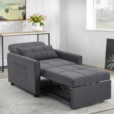 Convertible 3-in-1 Folding Sofa Bed Pull Out Sleeper Chair Bed Chaise Lounge Bed