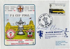 MANCHESTER UNITED V SOUTHAMPTON 1976 FIRST DAY COVER SIGNED BY LAWRIE MCMENEMY