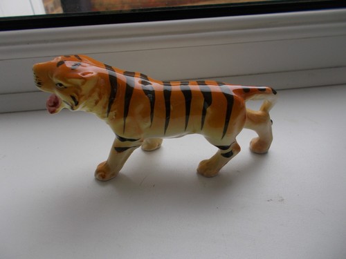 Small decorative ceramic tiger - decorative,