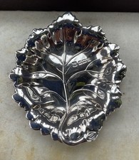 Vintage Sterling Silver Leaf Trinket Dish Barker Ellis Silver Co 1971