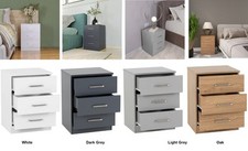 Modern 3 Drawer Bedside