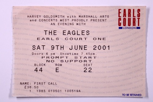 The eagles concert ticket - concert,