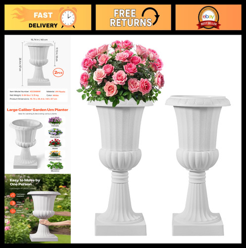 Classic white plastic urn - classic,