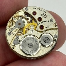 19.6mm Vertex Revue VW Cal 42 Trench Style Watch Movement Manual Wind PARTS