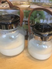 2 Garden Glass Solar Candle Jars