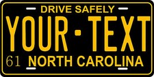 North carolina 1961 license - north,