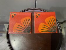 Mid Century Wall Tiles Wall Art Coasters Retro Red Orange”H & R Johnson Ltd”