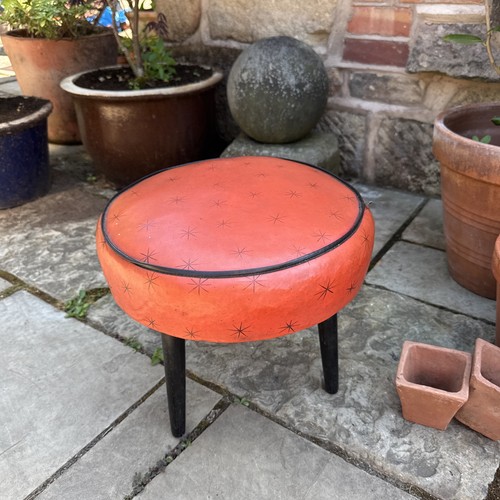 Vibtage foot stool orange - foot,