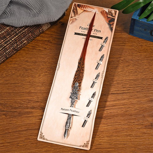 Vintage quill pen set - vintage,