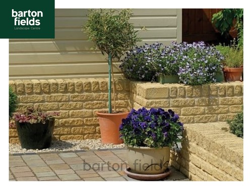 Garden walling tumbled - garden, walling,