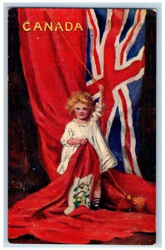Canada postcard little girl - postcard,