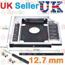 SATA 2nd HDD SSD Hard Drive Caddy Case for 12.7 mm Universal Laptop CD / DVD-ROM