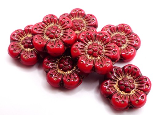 14mm czech pressed glass flat - 14mm,
