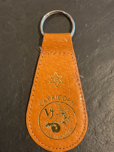 Vintage retro key ring - retro, leather