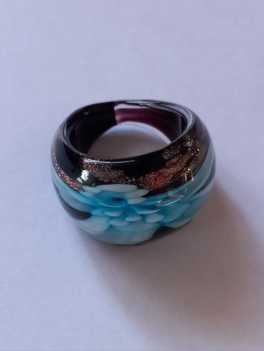 Glass ring murano style large - glass,