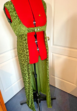 Beautiful Regency/ Bridgeton / Austen over dress  green and  bag  size 14/16 